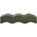 Meridian Wave Green Velvet Bench IMAGE 4