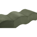 Meridian Wave Green Velvet Bench IMAGE 6