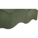 Meridian Wave Green Velvet Bench IMAGE 9