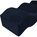 Meridian Wave Navy Velvet Bench IMAGE 11