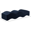 Meridian Wave Navy Velvet Bench IMAGE 12