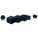 Meridian Wave Navy Velvet Bench IMAGE 13