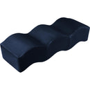 Meridian Wave Navy Velvet Bench IMAGE 3