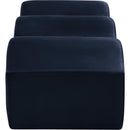 Meridian Wave Navy Velvet Bench IMAGE 5