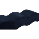 Meridian Wave Navy Velvet Bench IMAGE 6