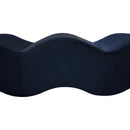 Meridian Wave Navy Velvet Bench IMAGE 8