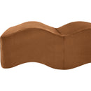 Meridian Wave Saddle Velvet Bench IMAGE 10