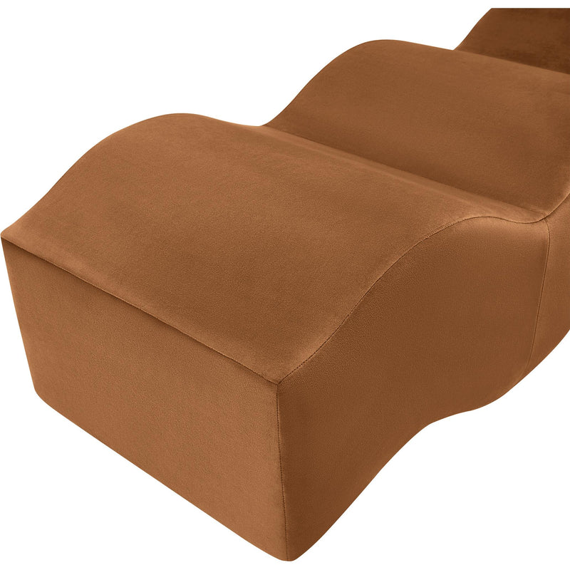 Meridian Wave Saddle Velvet Bench IMAGE 11