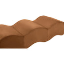 Meridian Wave Saddle Velvet Bench IMAGE 6