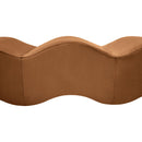 Meridian Wave Saddle Velvet Bench IMAGE 8