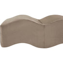 Meridian Wave Taupe Velvet Bench IMAGE 10