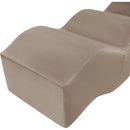 Meridian Wave Taupe Velvet Bench IMAGE 11