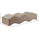 Meridian Wave Taupe Velvet Bench IMAGE 12