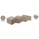 Meridian Wave Taupe Velvet Bench IMAGE 13