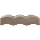 Meridian Wave Taupe Velvet Bench IMAGE 4