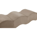 Meridian Wave Taupe Velvet Bench IMAGE 6