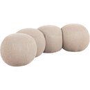 Meridian Apollo Beige Boucle Fabric Bench IMAGE 3