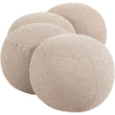 Meridian Apollo Beige Boucle Fabric Bench IMAGE 5