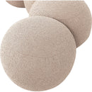 Meridian Apollo Beige Boucle Fabric Bench IMAGE 7