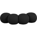 Meridian Apollo Black Boucle Fabric Bench IMAGE 4