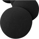 Meridian Apollo Black Boucle Fabric Bench IMAGE 7