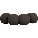 Meridian Apollo Brown Boucle Fabric Bench IMAGE 4