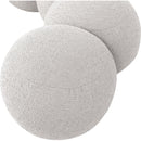 Meridian Apollo Cream Boucle Fabric Bench IMAGE 7