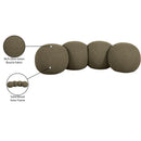 Meridian Apollo Olive Boucle Fabric Bench IMAGE 10