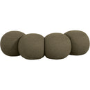 Meridian Apollo Olive Boucle Fabric Bench IMAGE 4