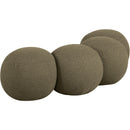 Meridian Apollo Olive Boucle Fabric Bench IMAGE 6