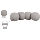 Meridian Apollo Taupe Boucle Fabric Bench IMAGE 10