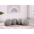 Meridian Apollo Taupe Boucle Fabric Bench IMAGE 2