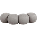 Meridian Apollo Taupe Boucle Fabric Bench IMAGE 4