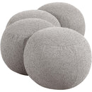 Meridian Apollo Taupe Boucle Fabric Bench IMAGE 5