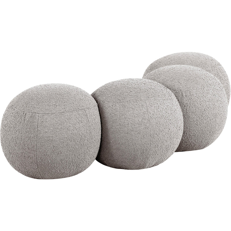 Meridian Apollo Taupe Boucle Fabric Bench IMAGE 6