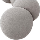 Meridian Apollo Taupe Boucle Fabric Bench IMAGE 7