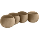 Meridian Apollo Beige Velvet Bench IMAGE 3