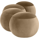 Meridian Apollo Beige Velvet Bench IMAGE 5