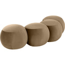 Meridian Apollo Beige Velvet Bench IMAGE 6