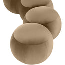 Meridian Apollo Beige Velvet Bench IMAGE 7