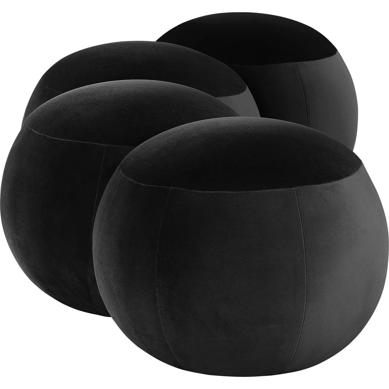 Meridian Apollo Black Velvet Bench IMAGE 5