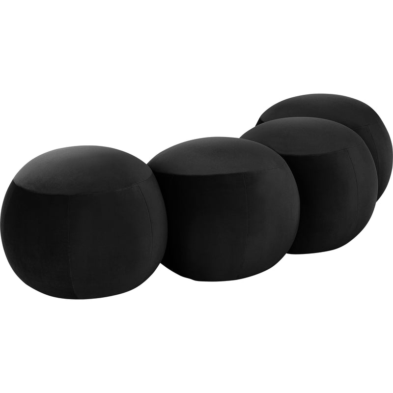 Meridian Apollo Black Velvet Bench IMAGE 6