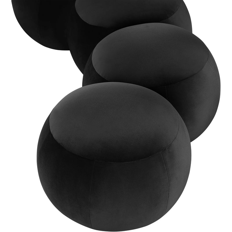 Meridian Apollo Black Velvet Bench IMAGE 7