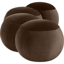 Meridian Apollo Brown Velvet Bench IMAGE 5