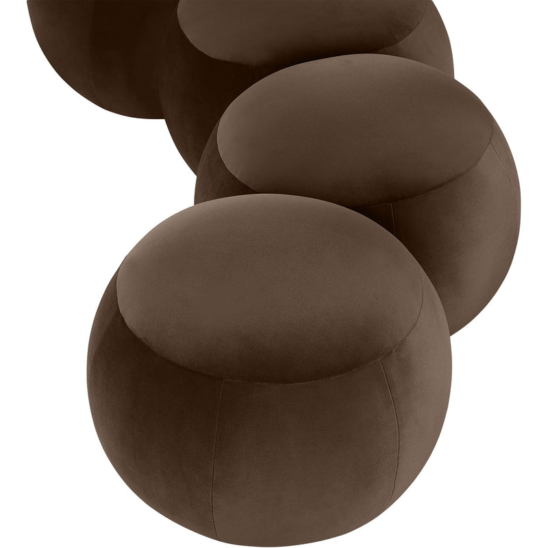 Meridian Apollo Brown Velvet Bench IMAGE 7