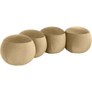 Meridian Apollo Camel Velvet Bench IMAGE 3