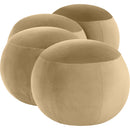 Meridian Apollo Camel Velvet Bench IMAGE 5