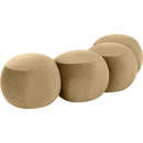 Meridian Apollo Camel Velvet Bench IMAGE 6