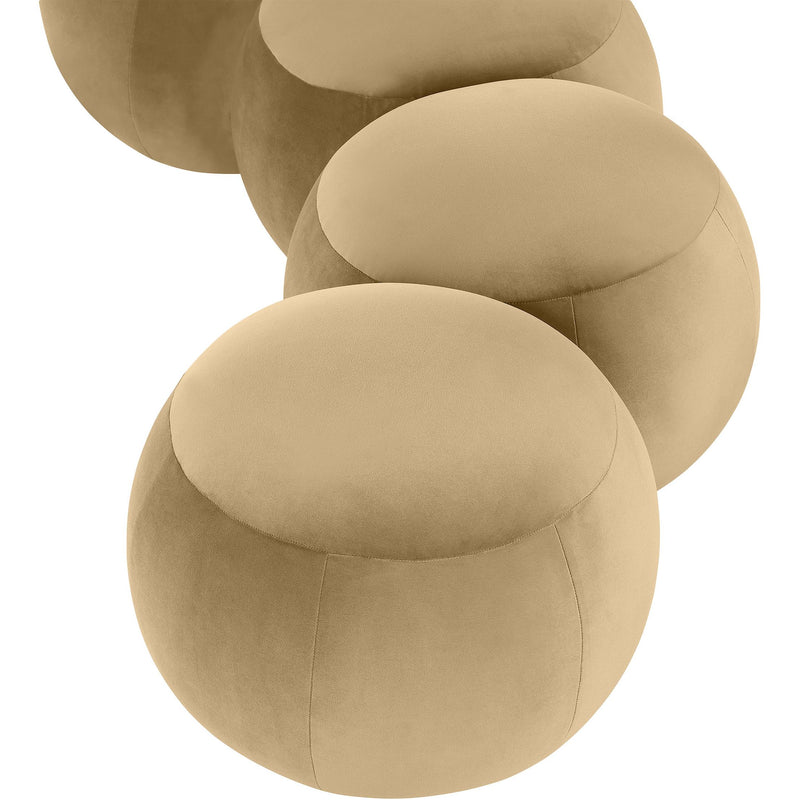 Meridian Apollo Camel Velvet Bench IMAGE 7