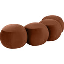 Meridian Apollo Cognac Velvet Bench IMAGE 6